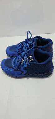 Puma GS MB.01 Team Colors Blazing Blue Basketball Shoes 309774-01 Kids Size 6Y